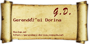 Gerendási Dorina névjegykártya