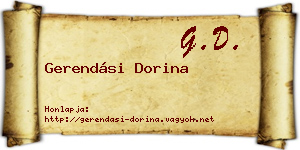 Gerendási Dorina névjegykártya